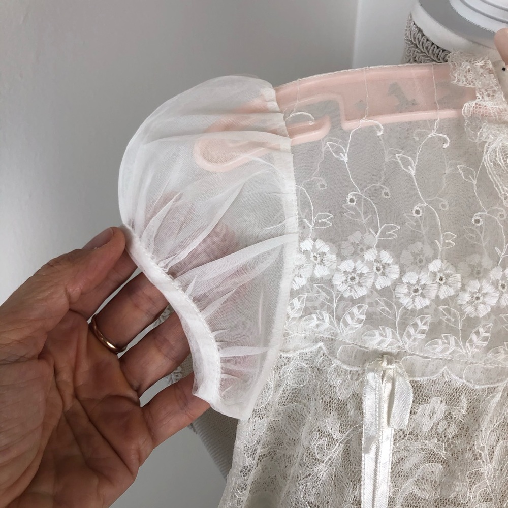 Handmade White Lace Special Occasion Dress - Picture 4 of 11